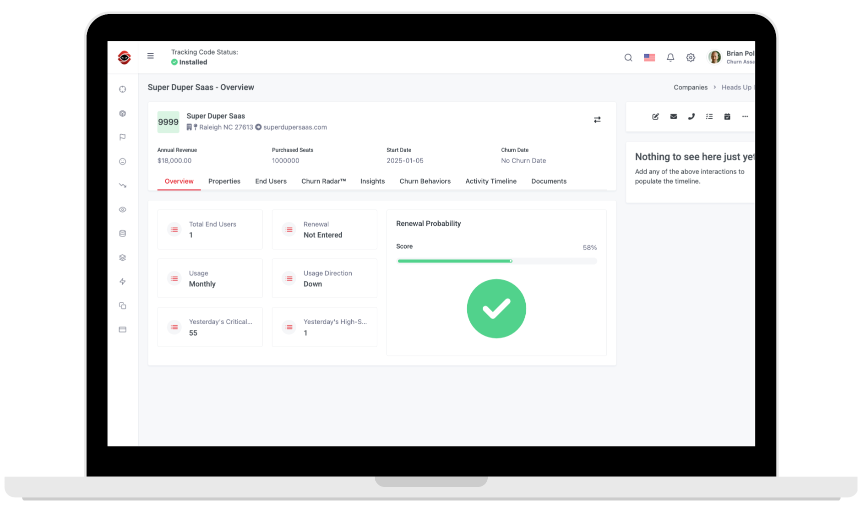 Churn Assassin B2B Saas Customer Health Monitoring in Action